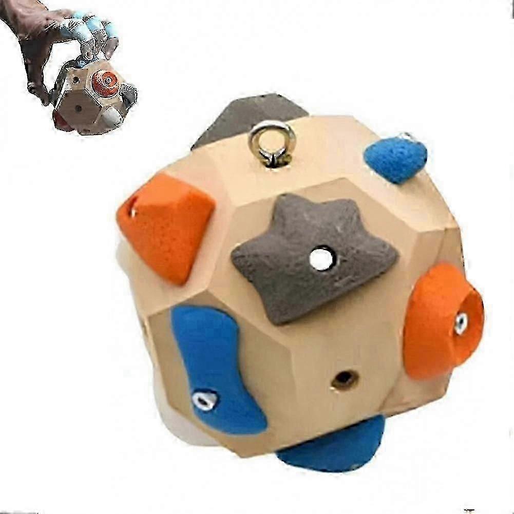 Handcrafted Boulder Block Multi-function Finger Strength Training 3D Rock Climbing Ball Climbing Training Block