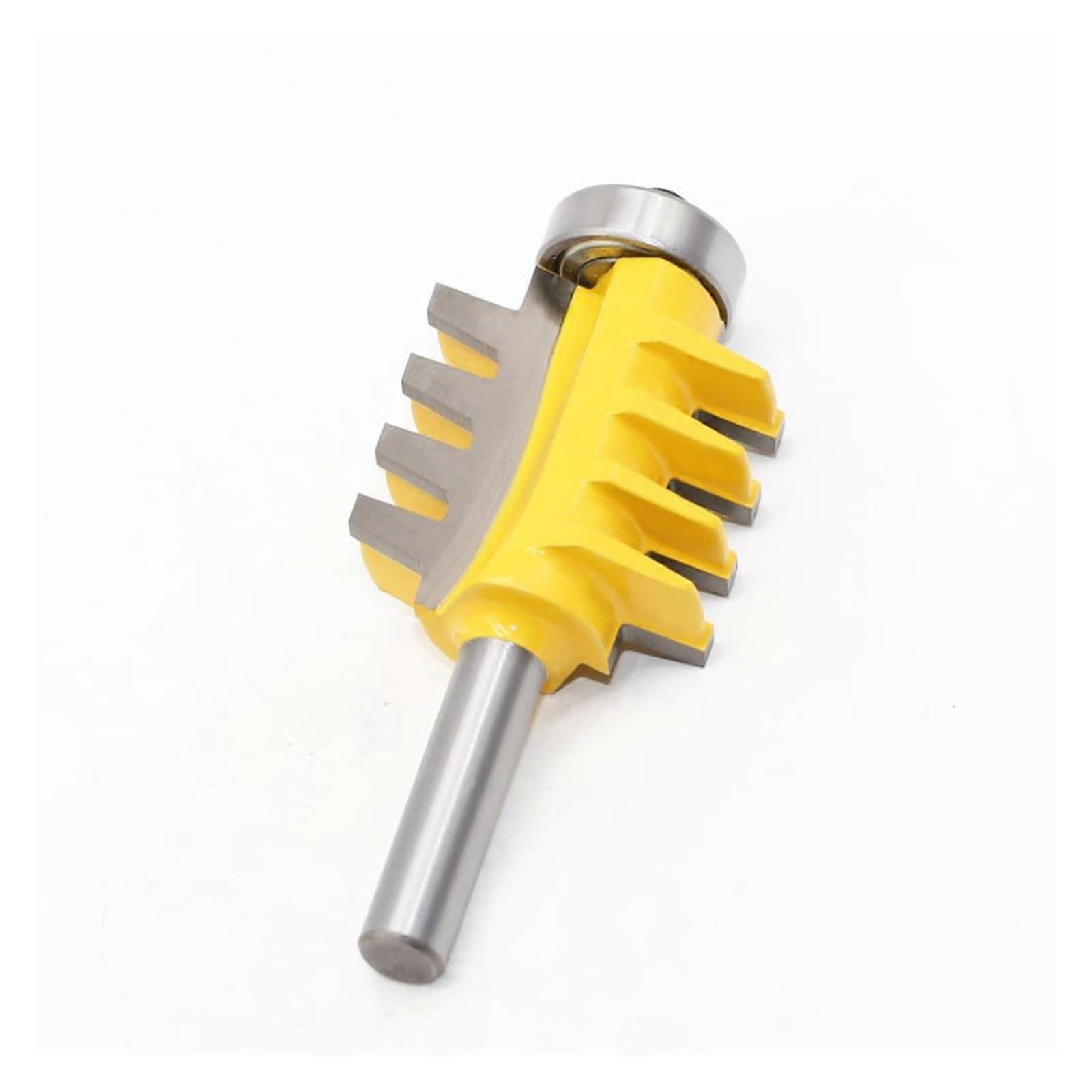8 mm Reversible Finger Joint Router Bit, 1/4 Inch Shank, 6 mm & 8 mm Wood Cutter, Cone Shaped Adhesive Tool