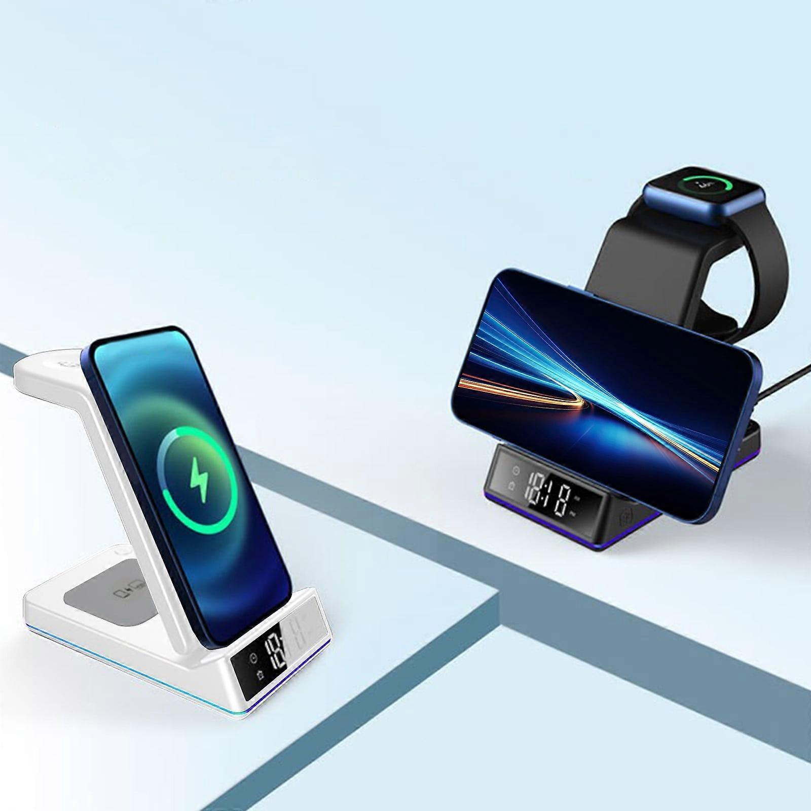 Jacenvly Wireless Charging Phone Stand with Clock, Temp & Date Display - Compatible with [Device]