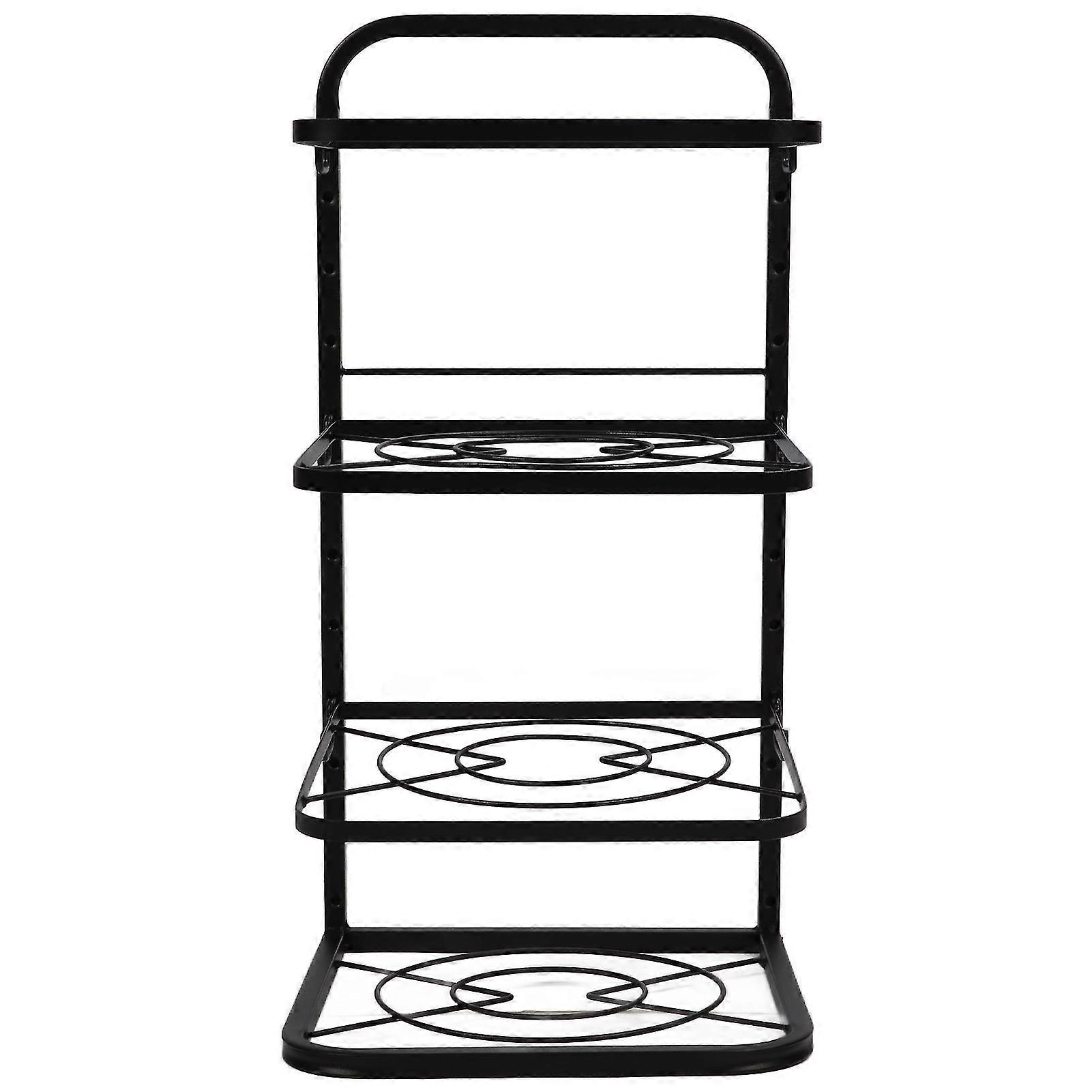 25-26 Kitchen pot storage rack 4 layers adjustable height for sink cabinet