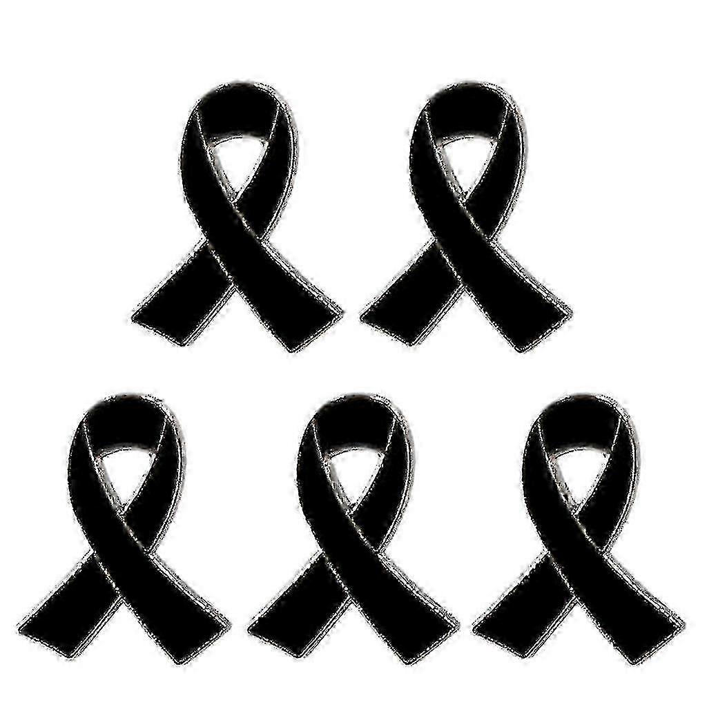 Conjunto de 5 broches de fita com design elegante em esmalte para mulheres.