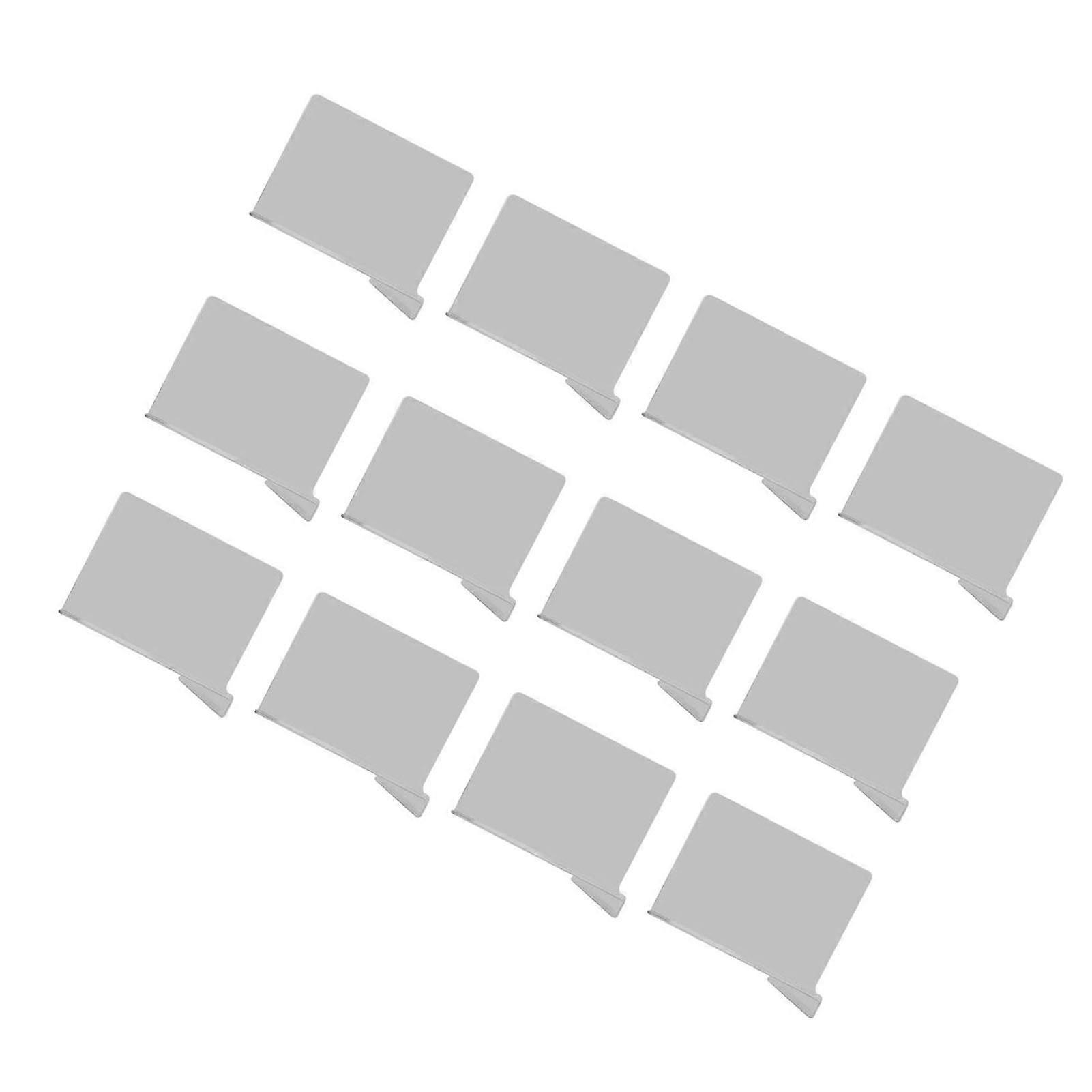 12pcs Shelf Divider Clear Plastic Adjustable Anti Slip Anti Deformation Shelf Separator with Clip for Closet Cabinet 