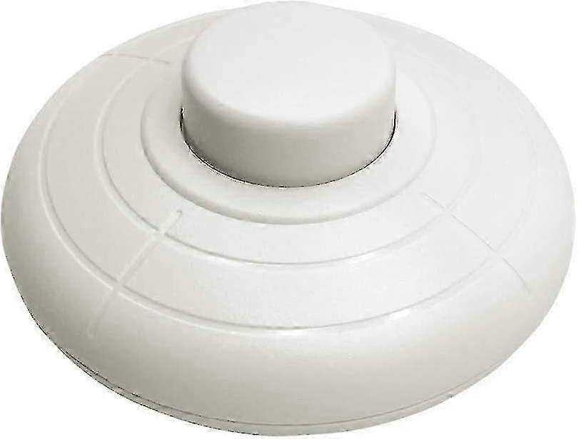 1 Pcs White Round Foot Switch Foot Operated Switch For Floor Lamp And Table Lamp