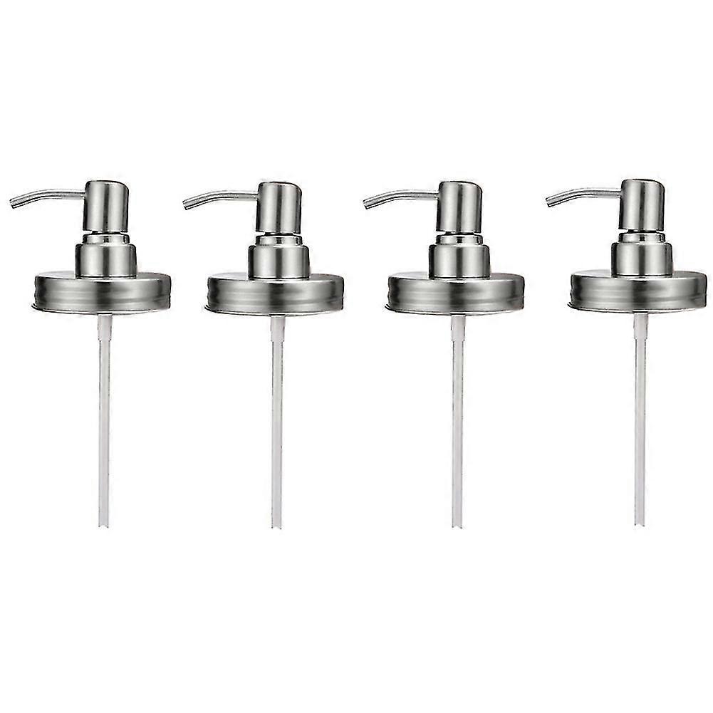 ポンプ付き4パックジャーソープディスペンサー蓋、16オンスレギュラーマウスジャー12月用ローションソープディスペンサー蓋