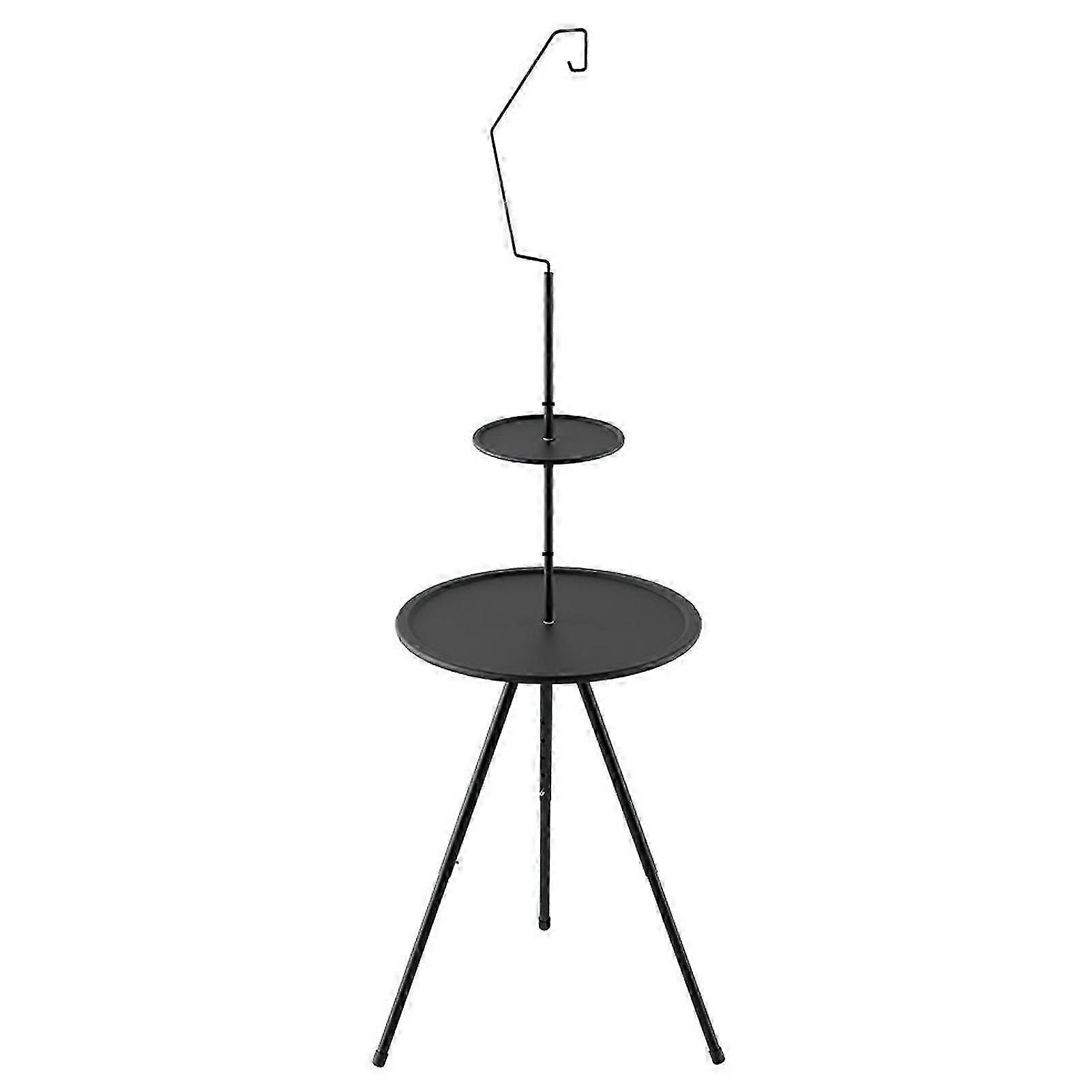 Lightweight Height Adjustable Round Table With Retractable Legs For Picnic Folding Camping Table