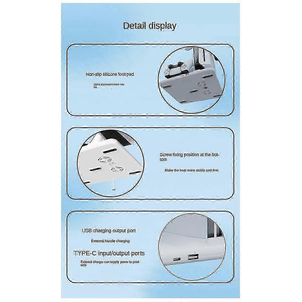 For Slim Stand Base And Cooling Fan Charger With Controller Charging Station For Slim Accessories Dock