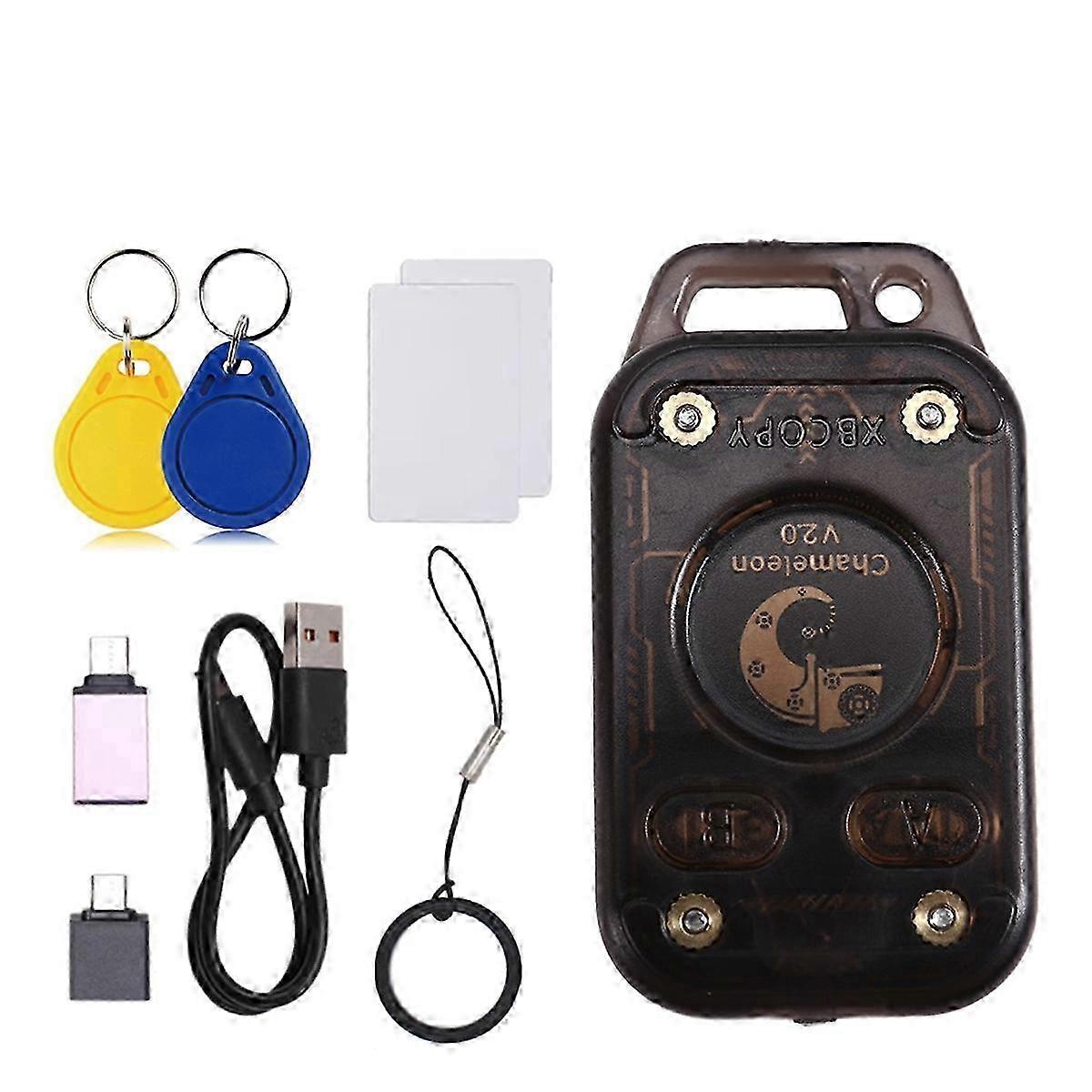 Chameleon V2.0 RFID Smart Chip Reader Emulator+2xUID Keychain/Card 125Khz 13.56Mhz Card Decode ChameHwy
