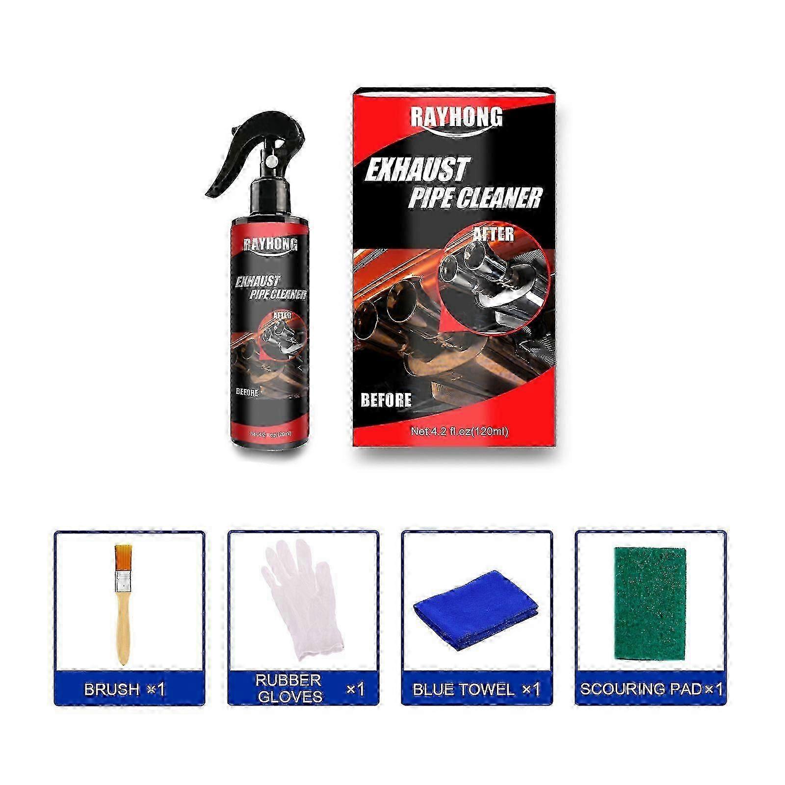 120ml Multi-functional Anti-rust Cleaner For Car Exhaust Pipes - Easy To Use, Restores Shine