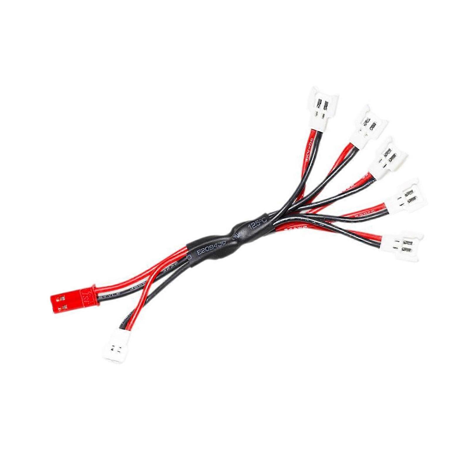 XH2.54 Plug 3.7V Li-Po Battery Charging Cord Multiple Connector 2 to 5 Charging Cable for V911/H36 Charging Adapter Multicolor