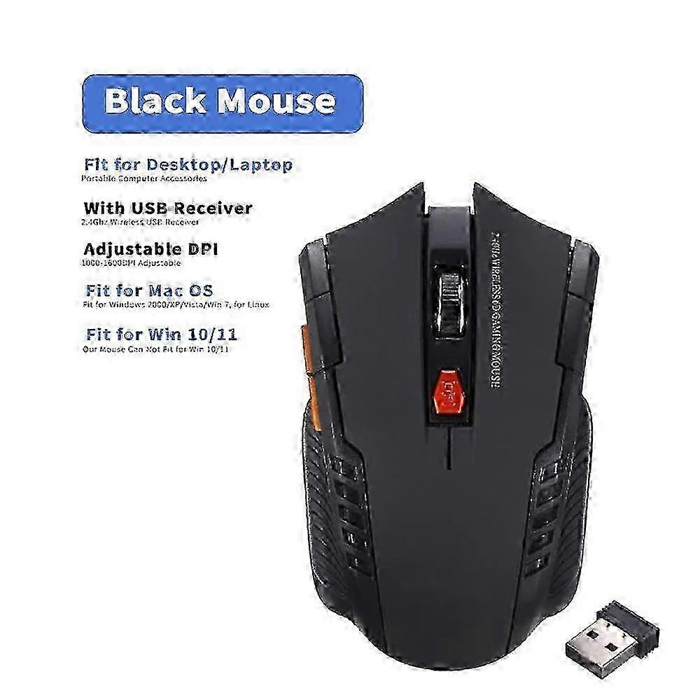 2.4GHz Wireless Mouse Optical Mice Mouse Gaming with USB Receiver Gamer 2000DPI 6 Buttons Mouse For Computer Laptop Accessories