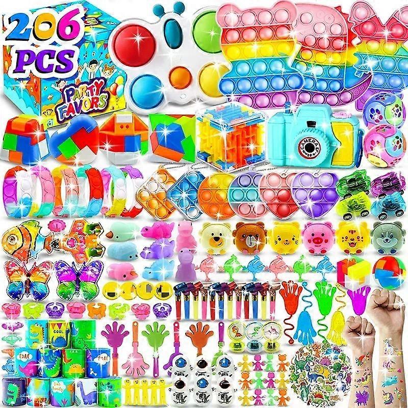 120/206 stuks kinderfeestje pinata speelgoed klikarmbanden push bubble fidget speelgoed kermis prijs pinata vulling bulk speelgoed kindercadeaus