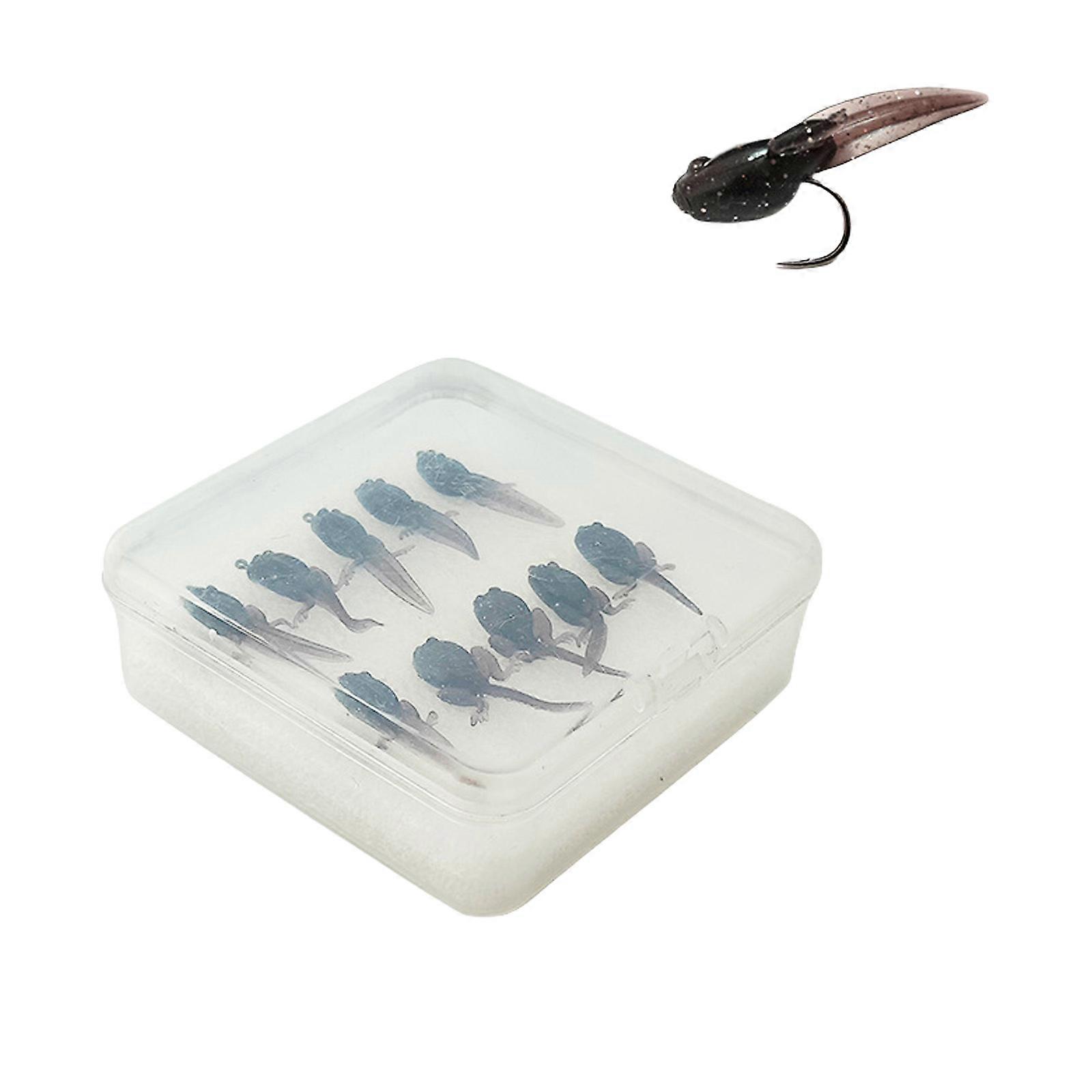 Pack of 10 Simulation Baits Realistic Soft Fishing Lures Artificial Baits with Barbed Hook Tiny Baits  small