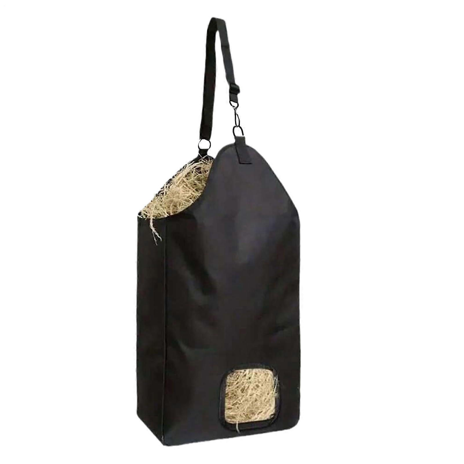 Horse Hay Bag Slow Feeder with Large Capacity for Horses Goats, Stable Barn Travel Feeding Net