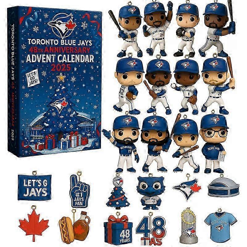 Major League Baseball Team Commemorative Christmas Blind Box Countdown To The Advent Christmas Tree Decoration