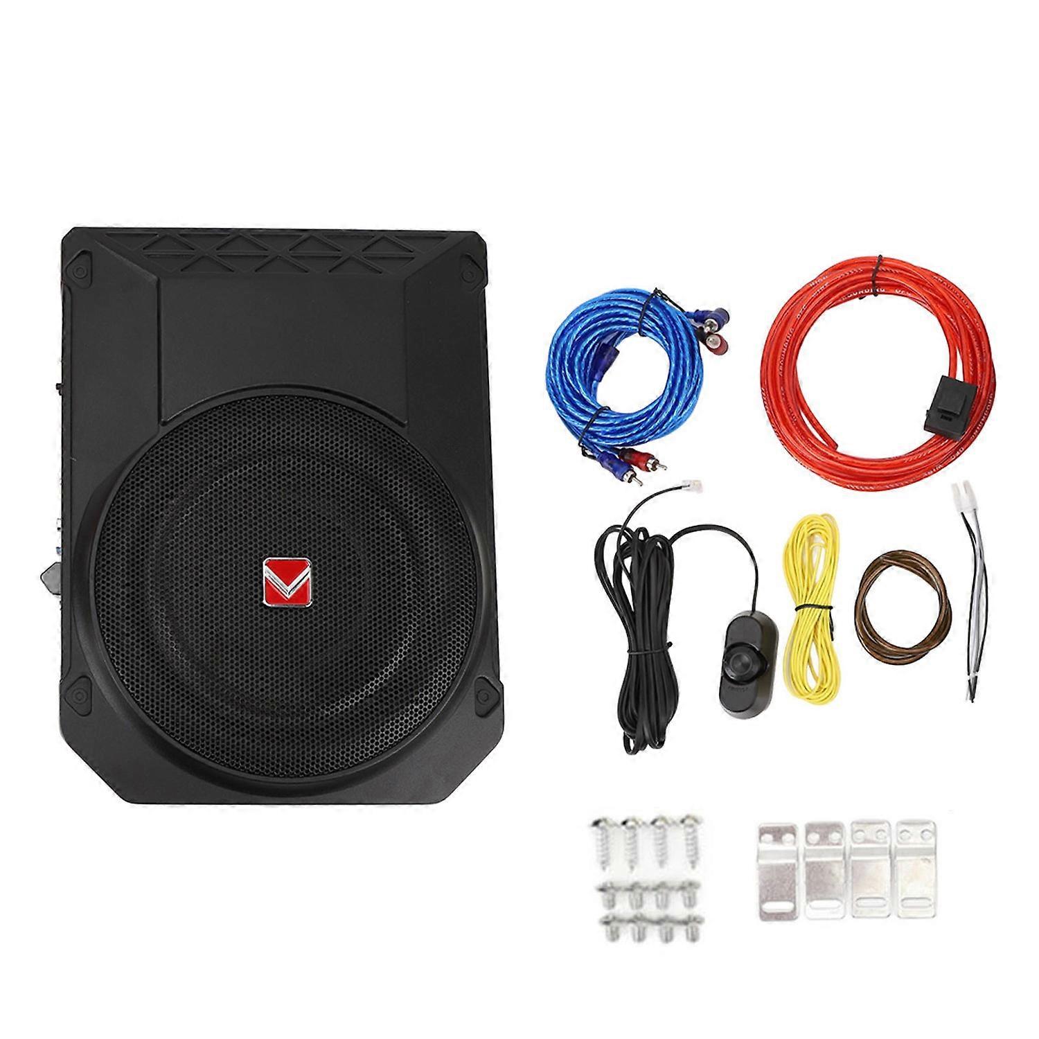 10 Inch Active Subwoofer Ultra Thin 800W 2.5 Ohms Under Seat Powered Car Subwoofer with Controller f
