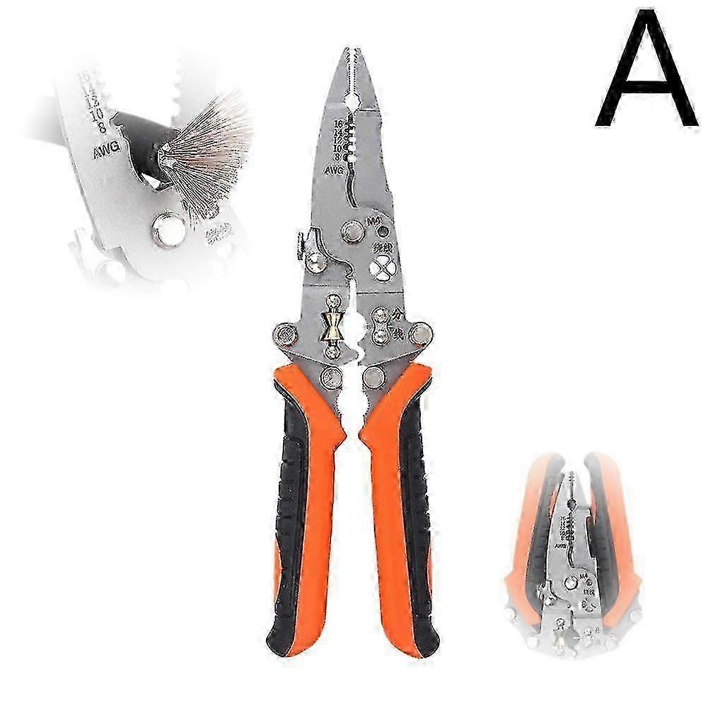 w Multi-Purpose Wire Stripper Durable High Carbon Steel Cable & Wire Cutting Tool