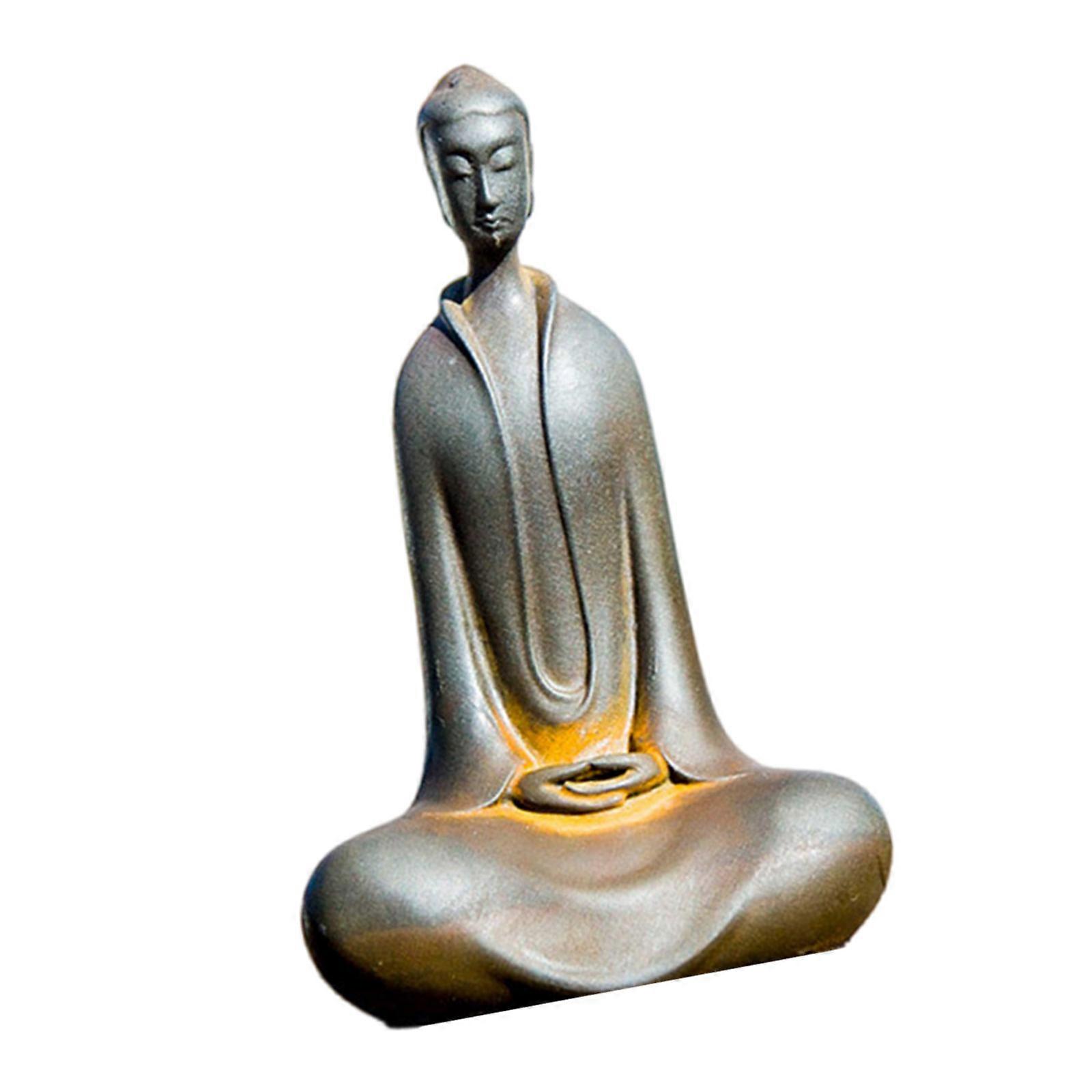 الراتنج يجلس البوذية النحت التأمل نحت التمثال لتزيين الحديقة الداخلية والخارجية S