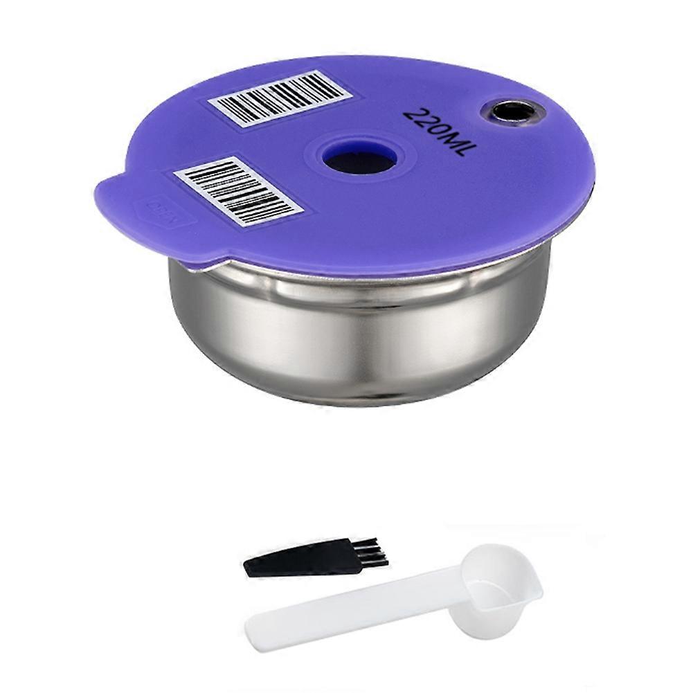 Coffee Capsule Pod for Bosch Tassimo Machine Refillable Filter Pod Silicone Lid Replacement 220Ml Espresso Coffee