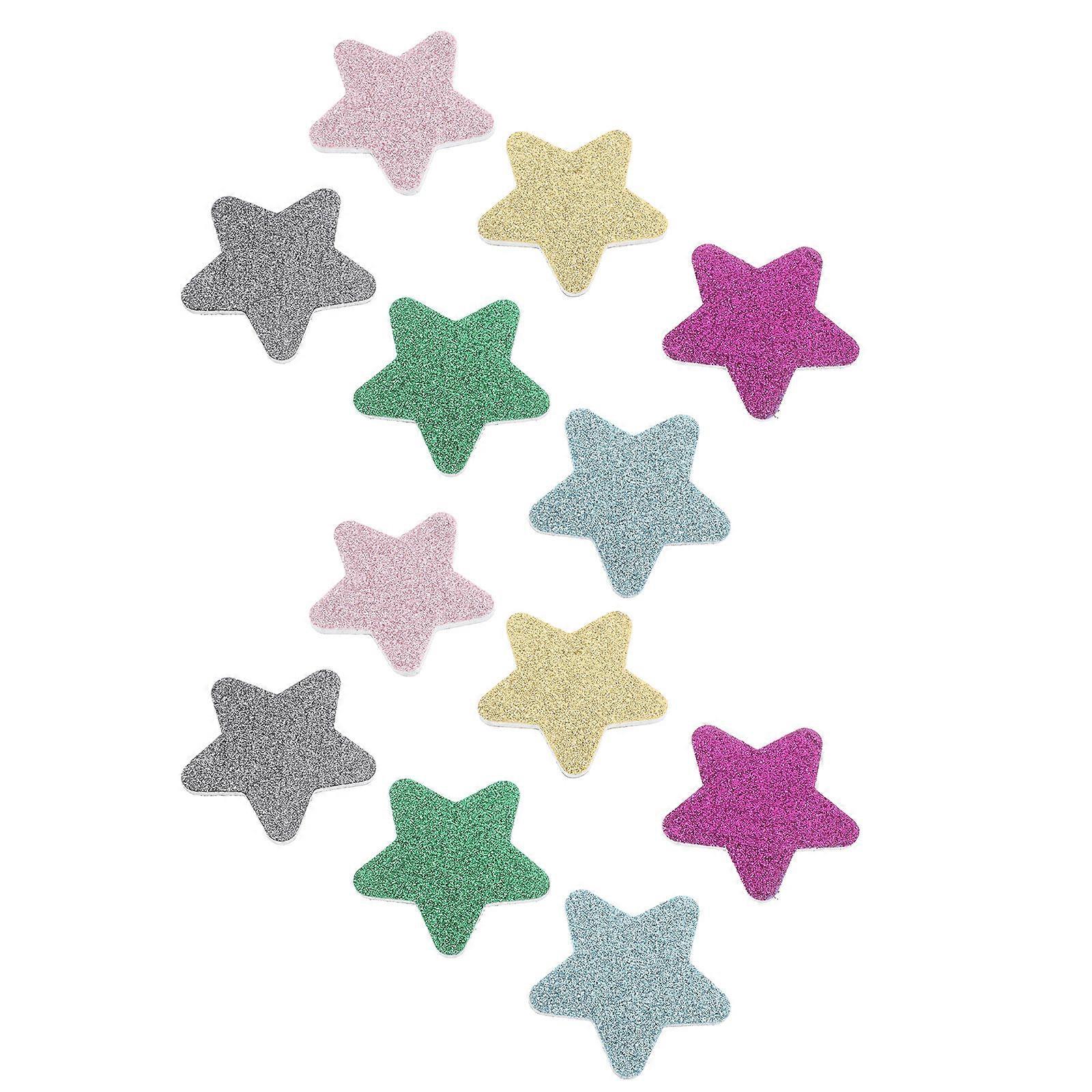 Star Shape Nail File Strips for Smoothing 12Pcs Glitter Disposable Sponge