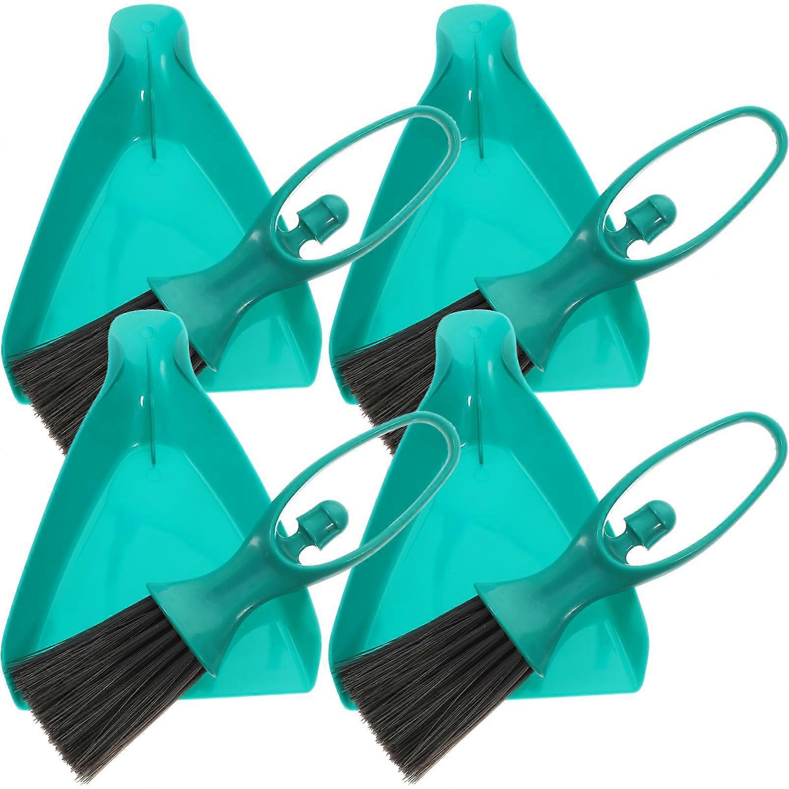 Mini Broom and Dustpan Set 4 Pack Portable Desk and Home Cleaning Tools for Small Spaces