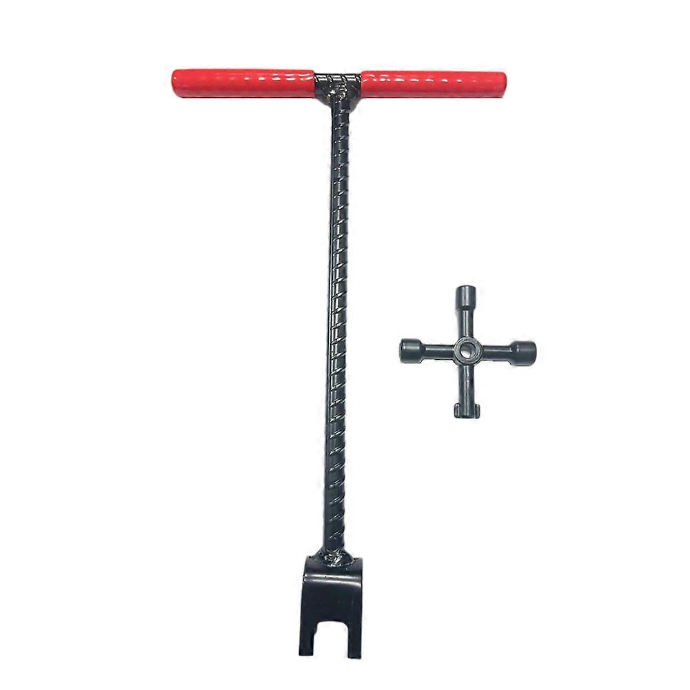 17 Inch Water Meter Key with 4-Way Utility Key - Heavy-Duty Water Shut Off Tool for Curb Main