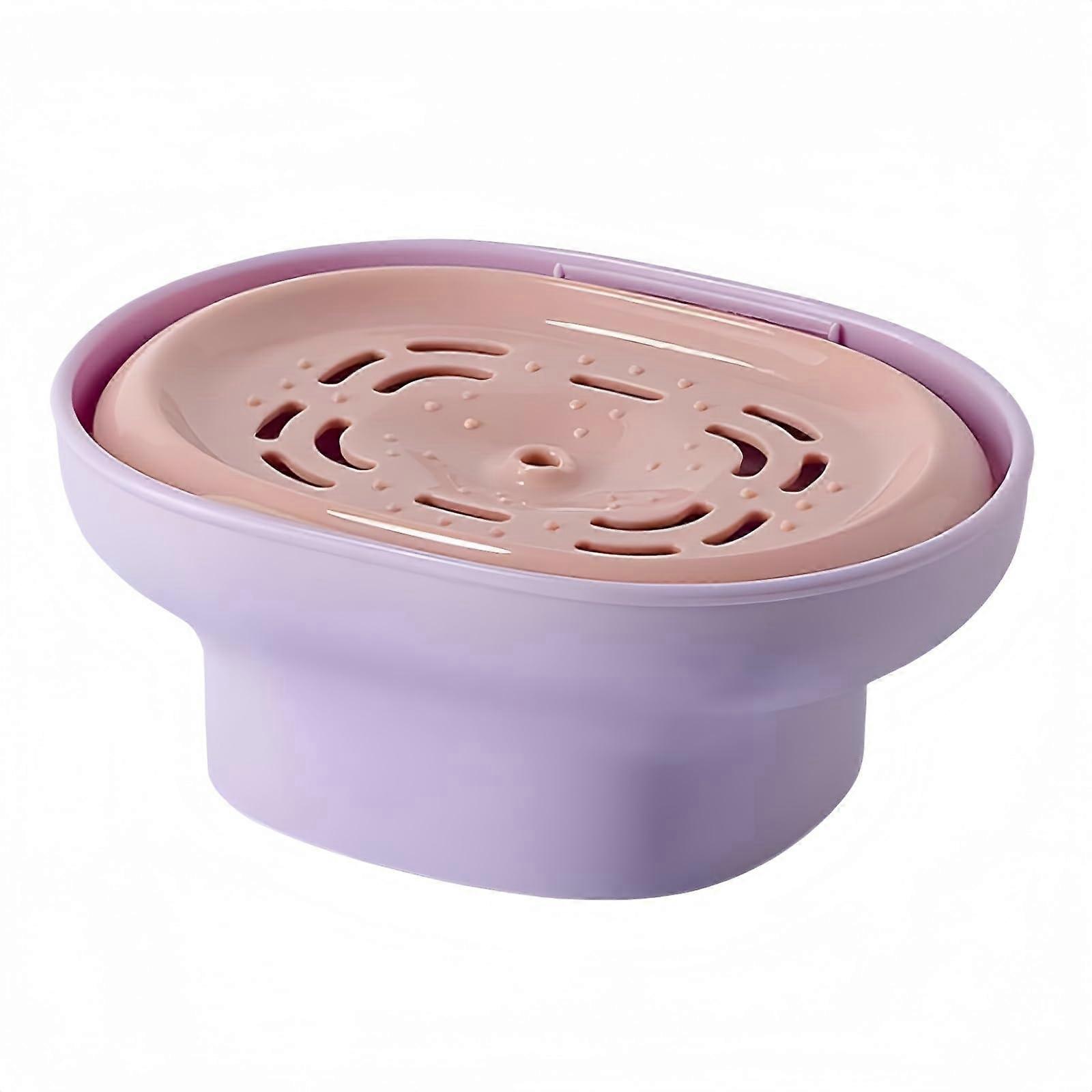 Dish Soap Dispenser with Reusable Liquid Container, Quick Install Kitchen Sink Gadget, Purple