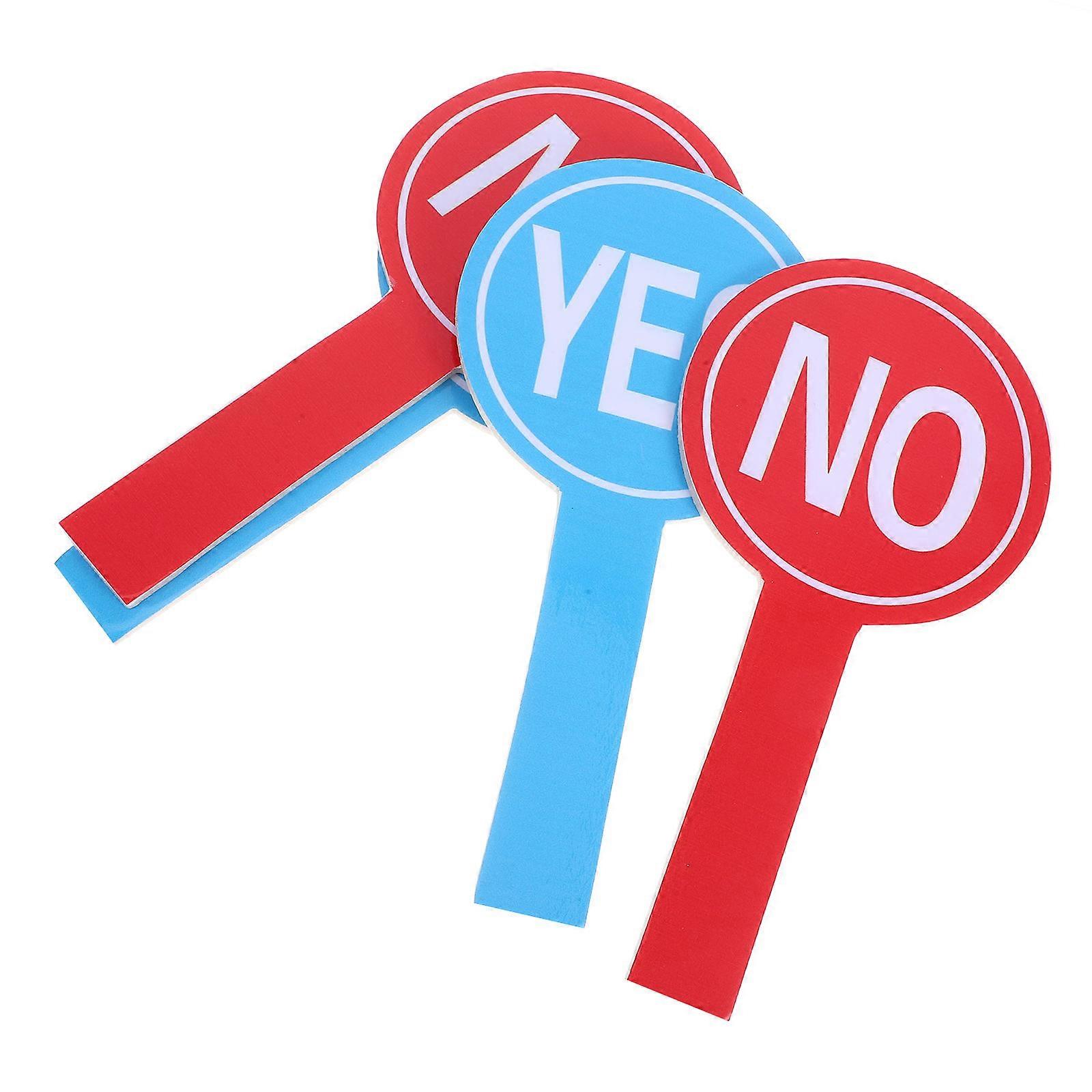Yes No Voting Paddles Classroom Voting Board Teachers and Students Assorted Color Foam Material Voting 4Pcs