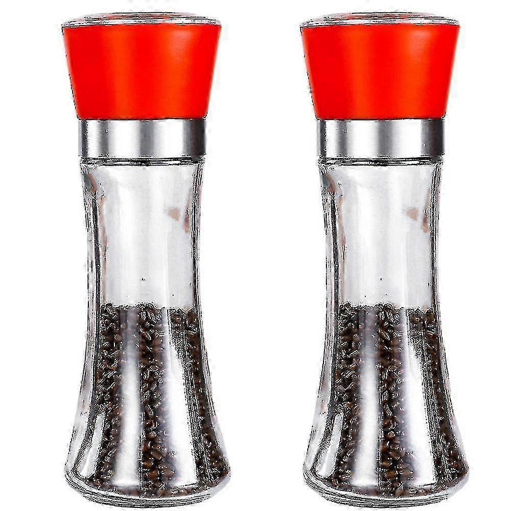 Refillable, Coarseness-Adjustable Pepper & Salt Grinder Set For European Kitchens (Two Pack)