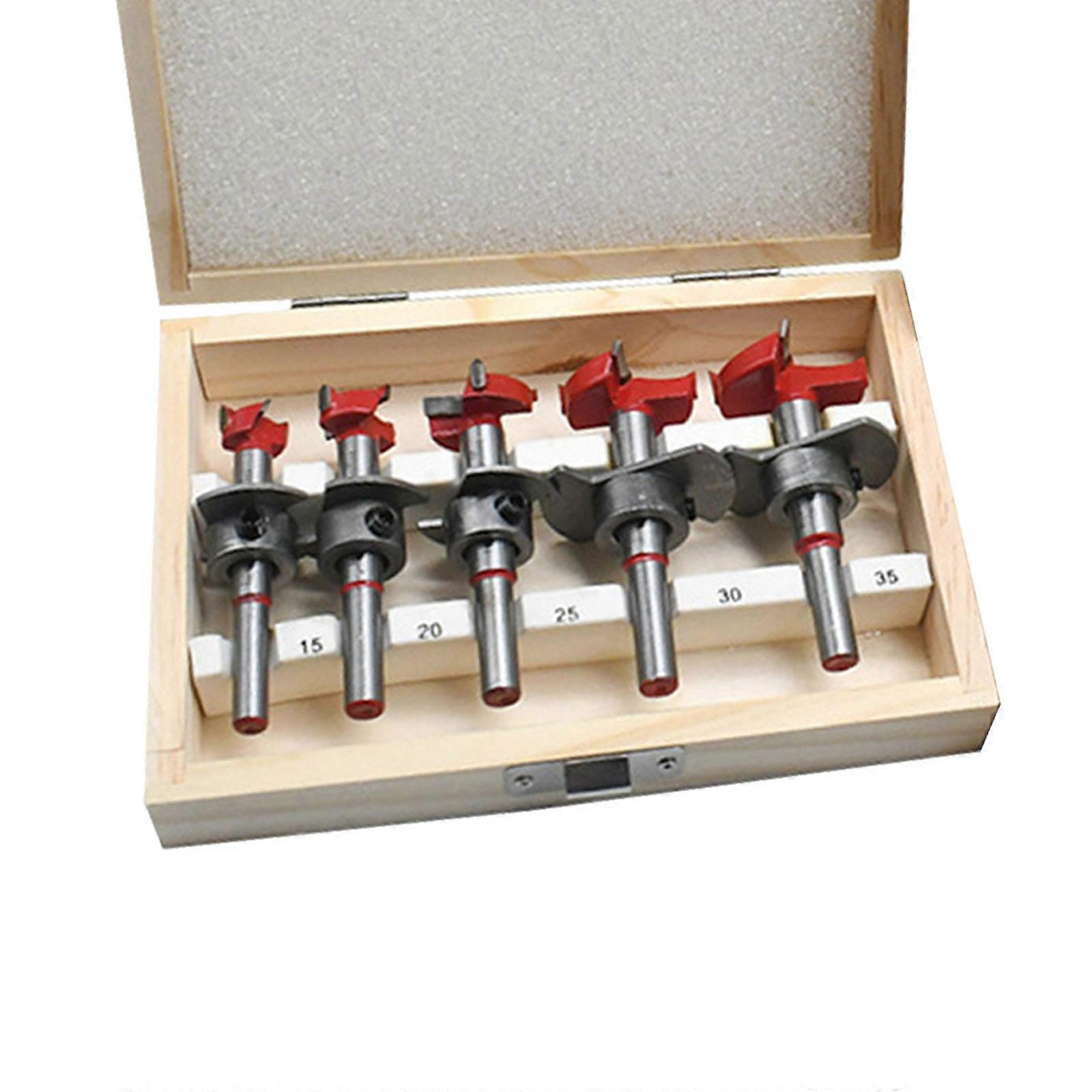 5pc Compactly Woodworking Hole Opener Set For Furniture Assembly And Home Improvement Applications Hole Cutter Tool Multicolor