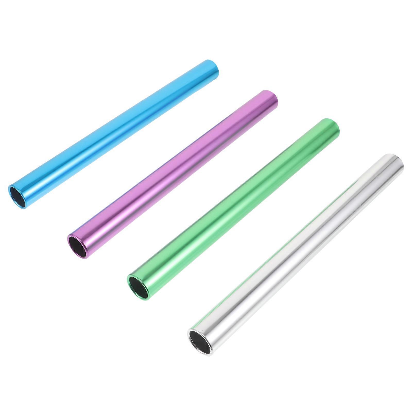 Running Race Aluminum Alloy Relay Baton for Sprint Race 16Pcs with Electroplated Finish