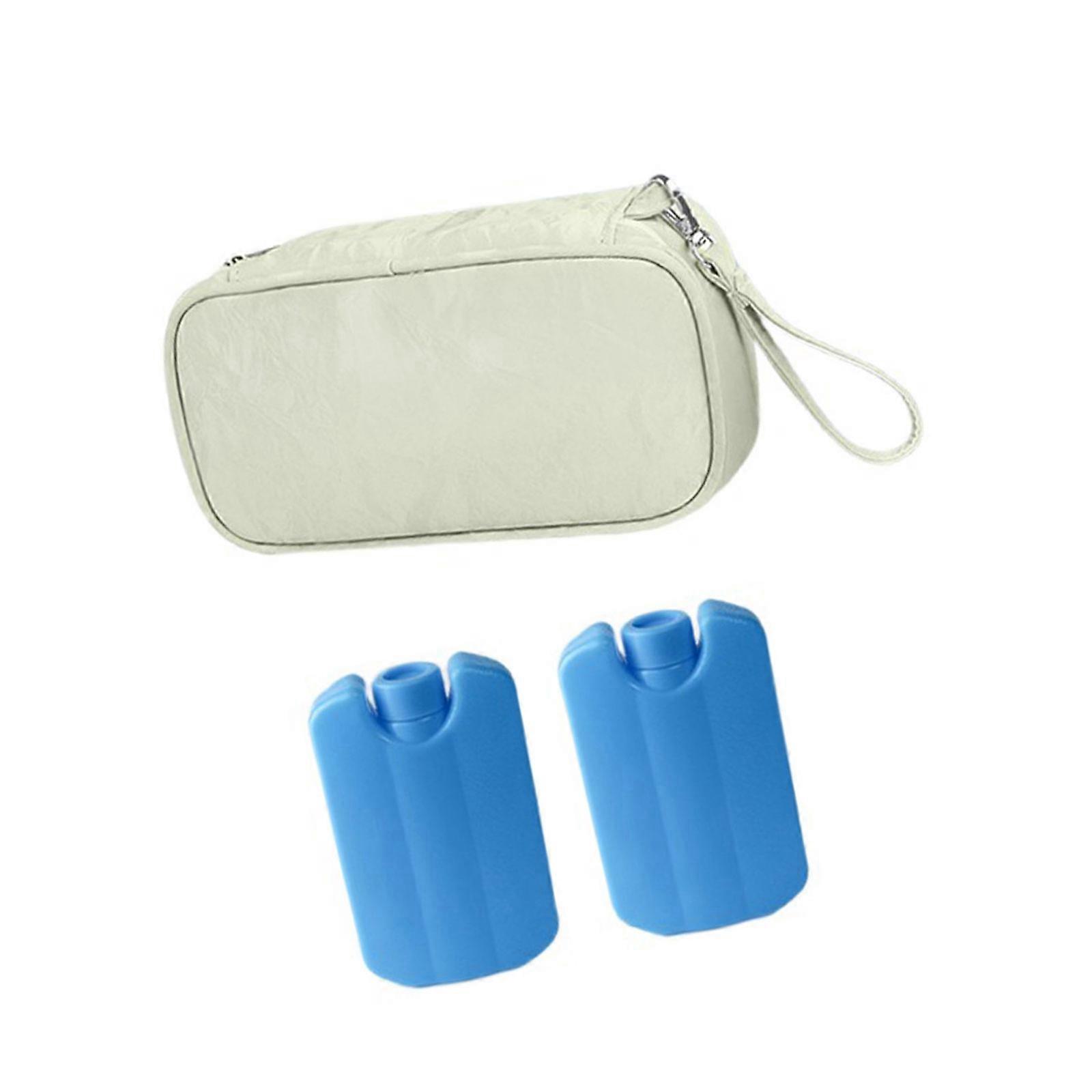 Insulated Breast Milk Storage Bag with Empty Ice Pack Lightweight Large Capacity Waterproof Liner Comfortable Handle Multicolor