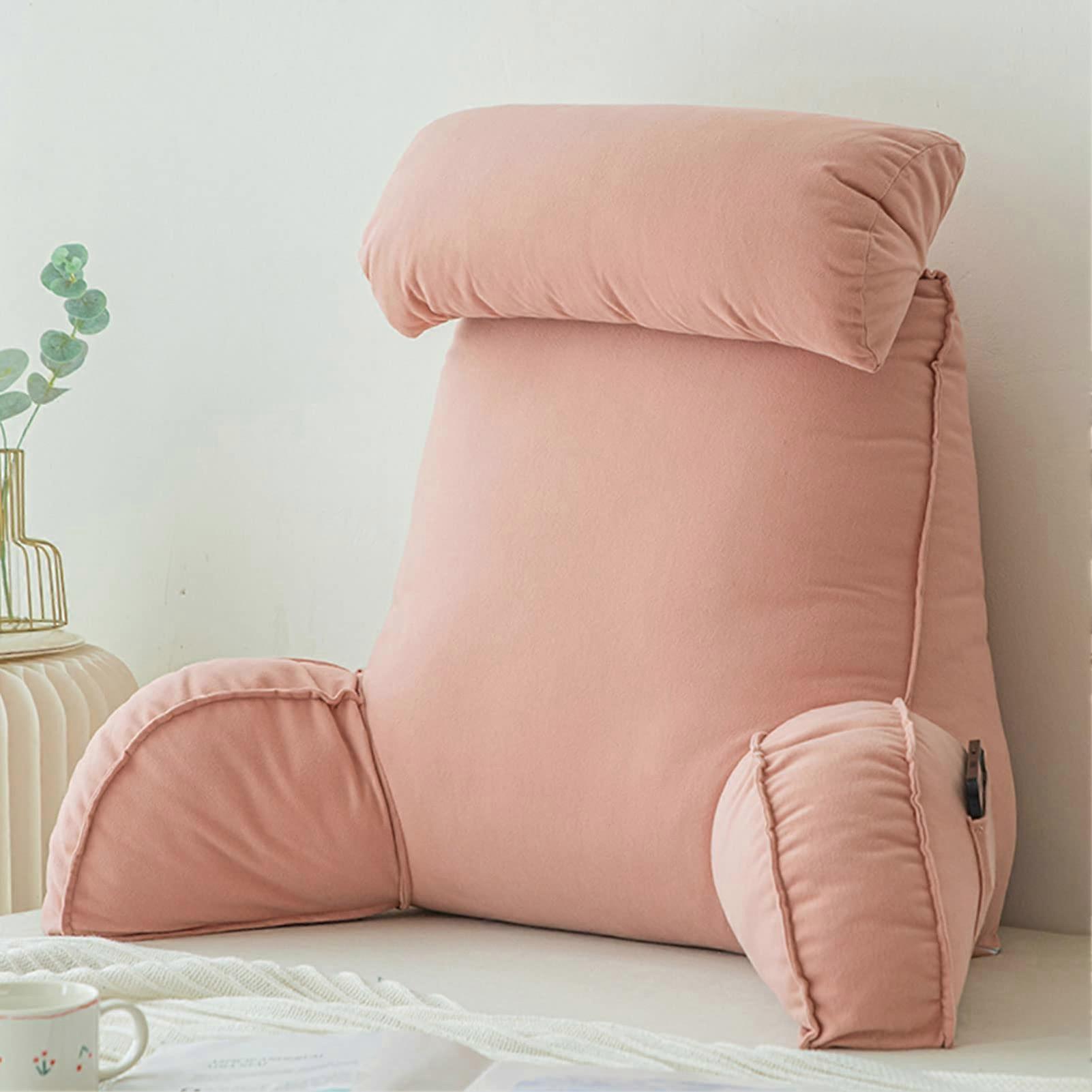 Reading Pillow with Arms and Headrest, Ergonomic Back Support Cushion for Adults, AllSeason Comfort