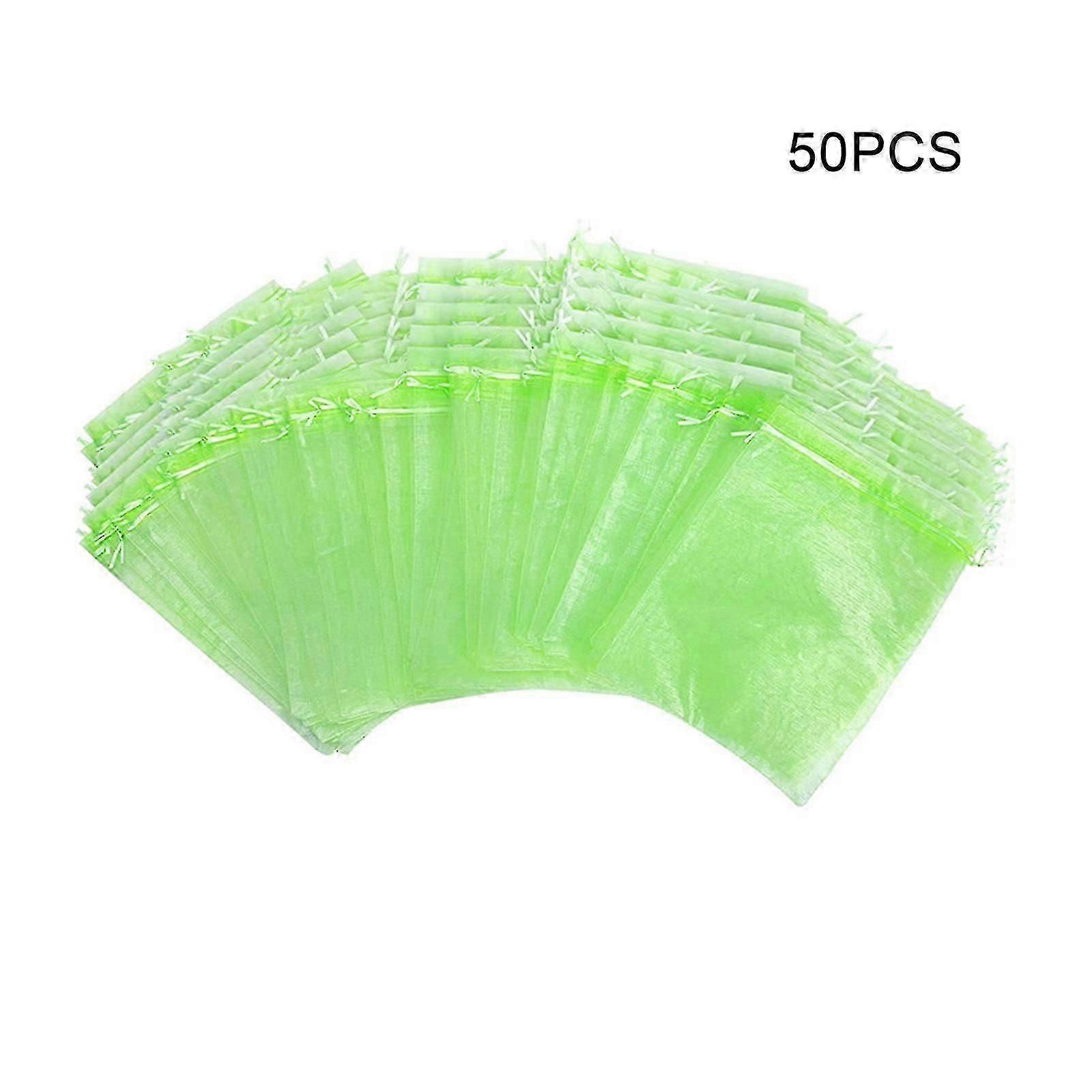 50x Fruchtschutz-Netzbeutel mit Kordelzug Gartenpflanzenschutz Netzabdeckung