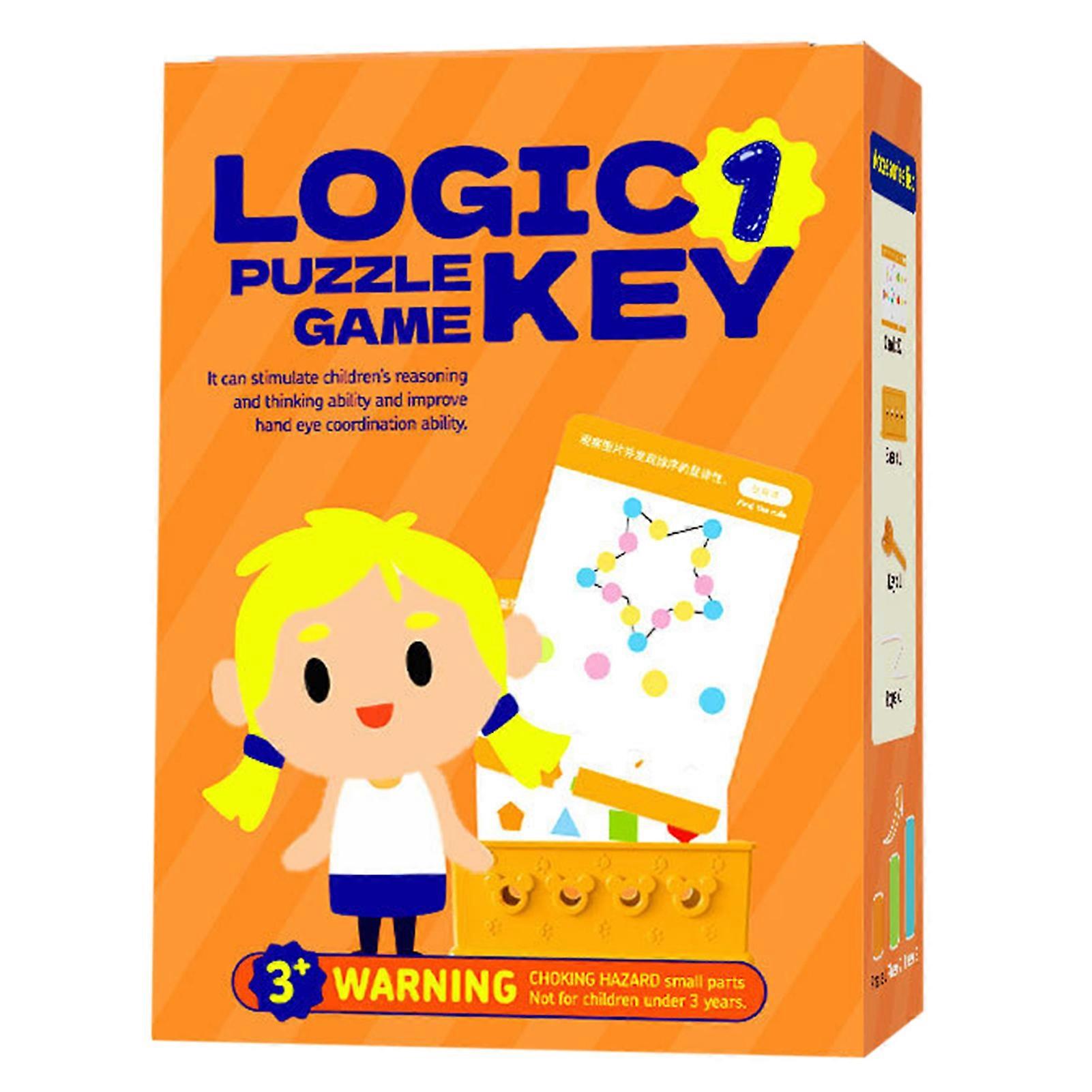 Logic Key Early Learning Puzzle Game - Funny Brain Teaser Toy for Kids, Innovative Logic Game for Brain Development