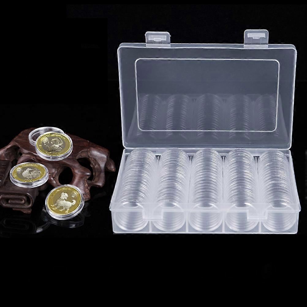 Portable Storage Box for Coin Collection with Capsules Holder 3Sets