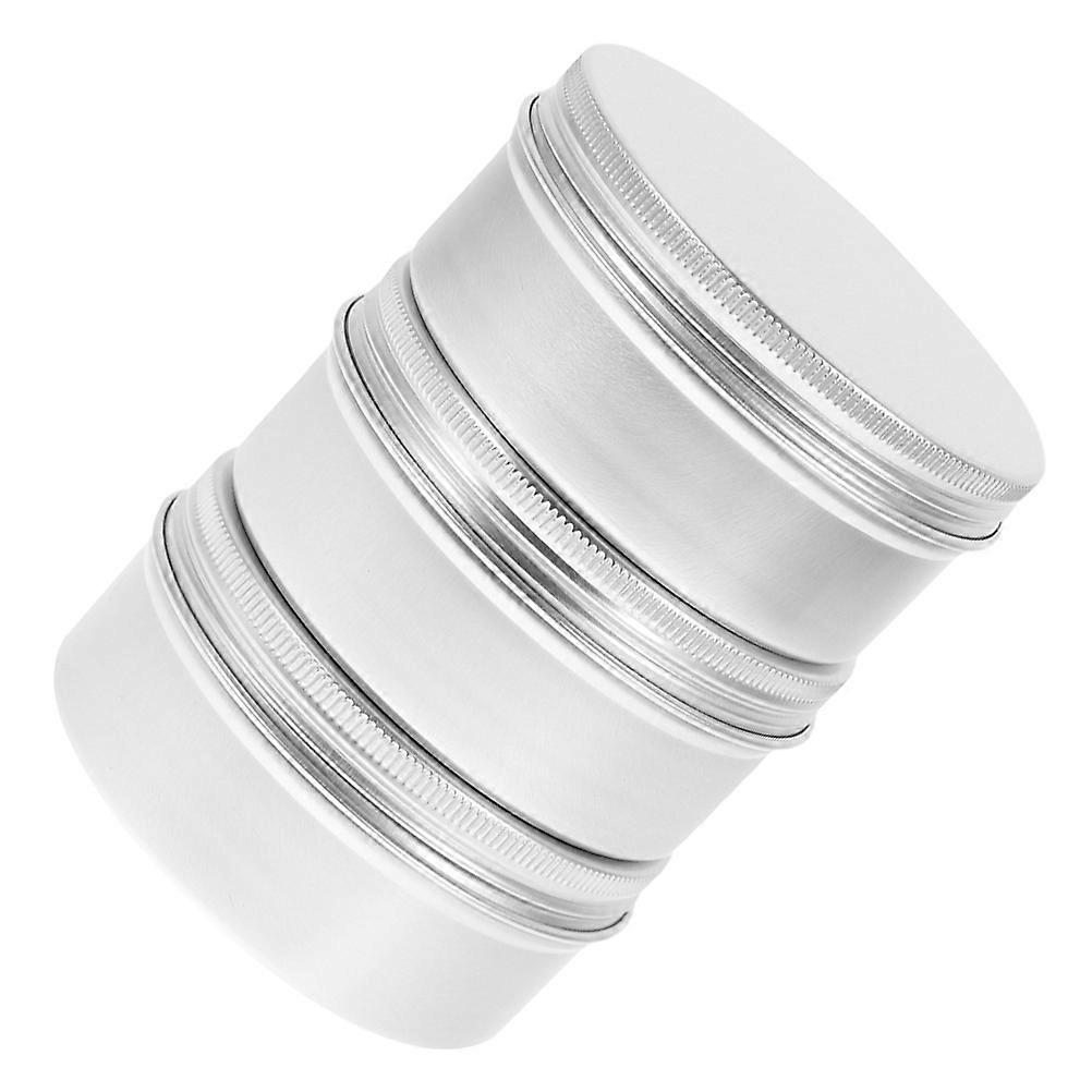 Mini Aluminum Box Round Empty Storage Boxes for Household 9Pcs