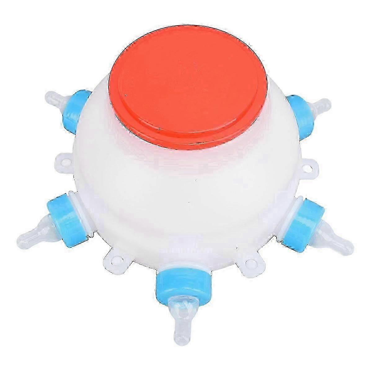 Feeding bottle for piglets complete with 6 durable silicone teats