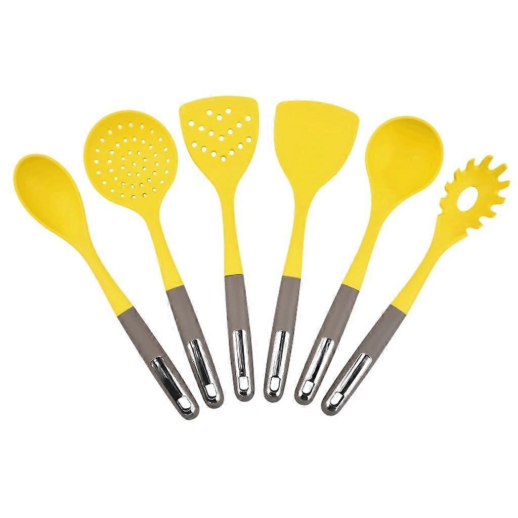 Silicone Cooking Utensils Set Heat Resistant NonStick Kitchen Tools with Holder 6pcs