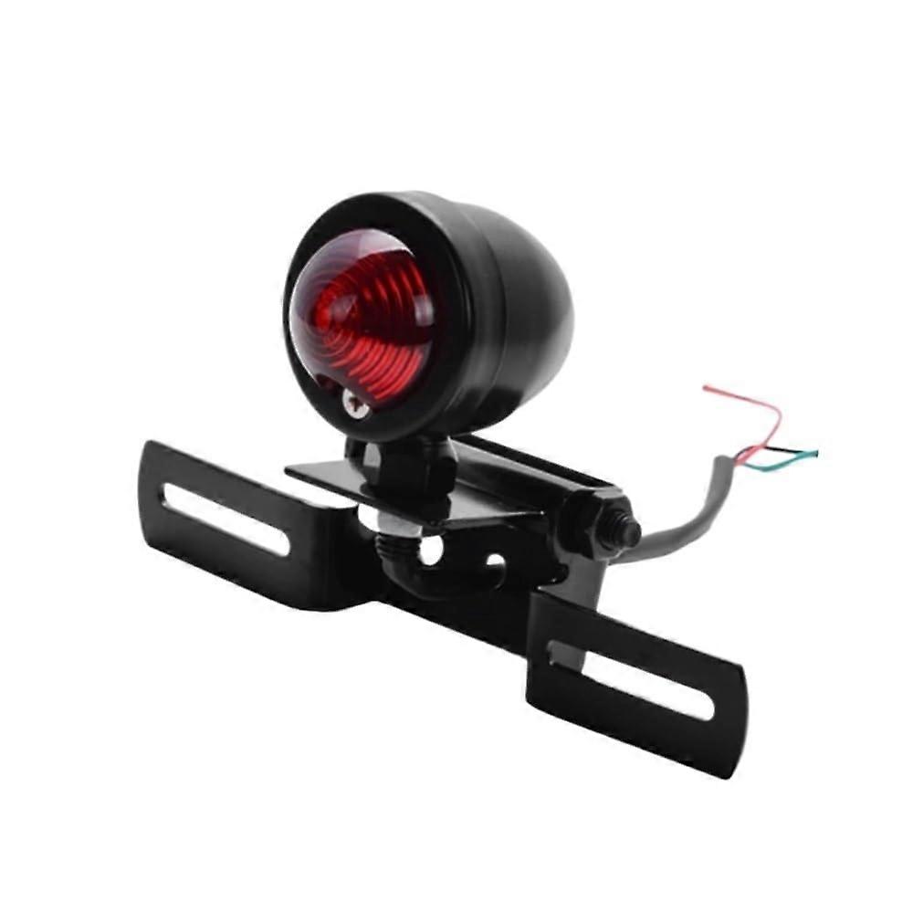 Universal LED Motorcycle Tail Light with Turn Signals and License Plate Bracket, Waterproof