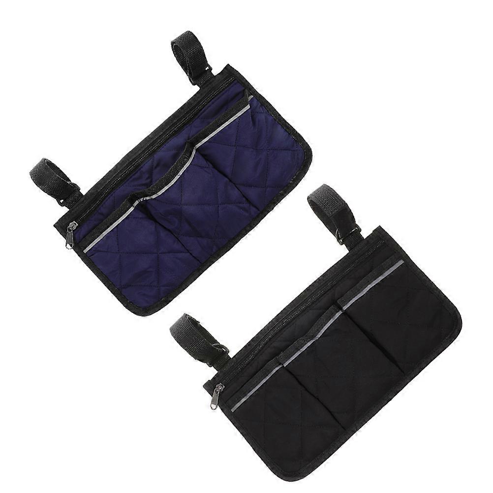 Wheelchair Side Bag for Multiple Pockets and Reflective Strip 2Pcs