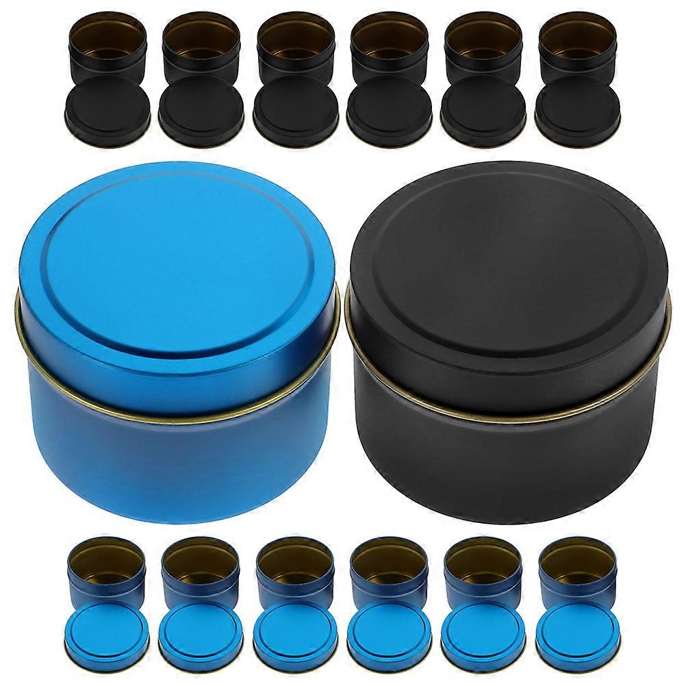 16Pcs Candle DIY Tins with Lids for Storage Use Assorted Color Tinplate Material