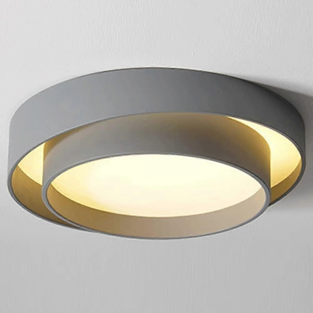 Ultra Thin LED Ceiling Light with Adjustable Tricolor Lighting, Modern Flush Mount Fixture 15.7in Ash
