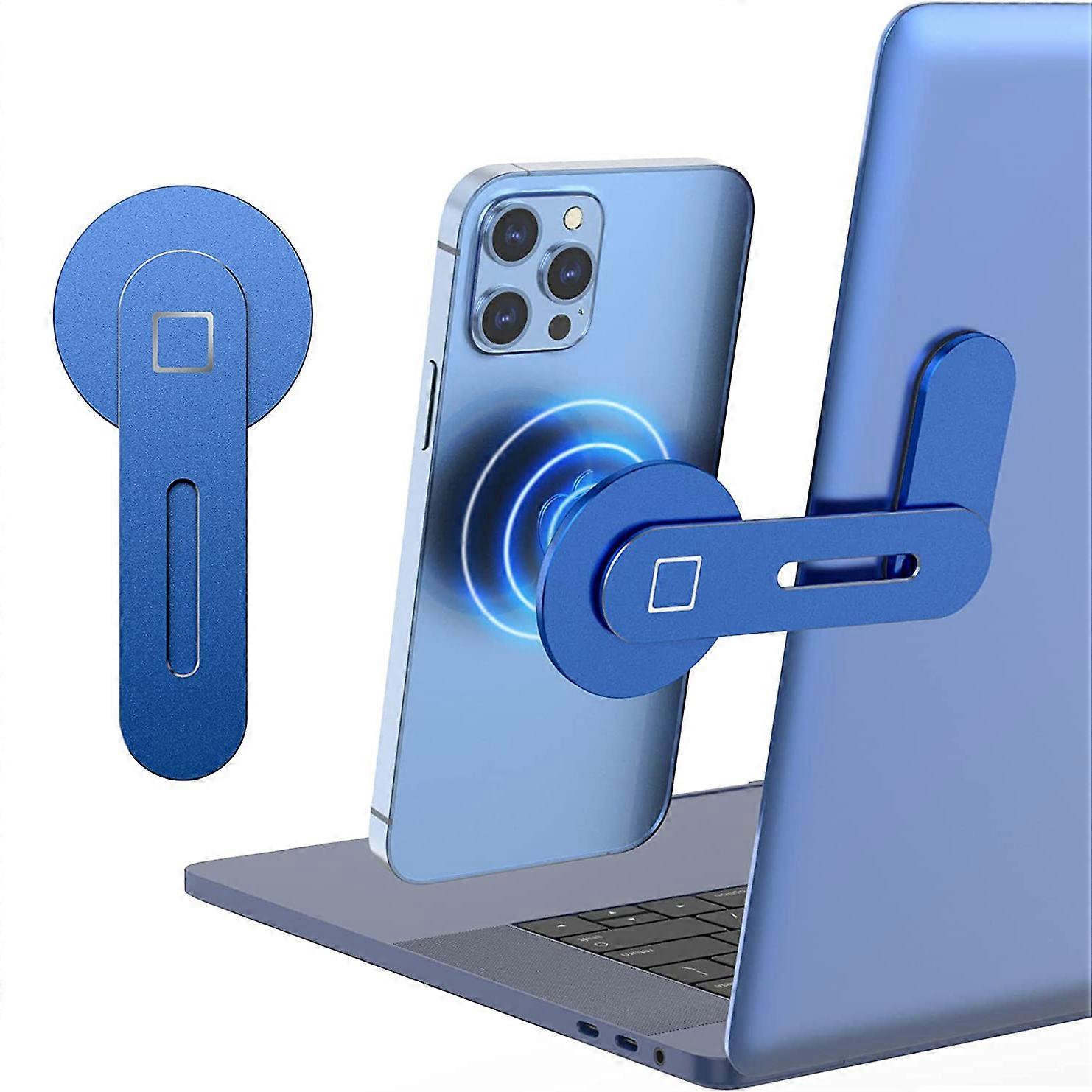 Mnetic Phone Holder for Laptop, Adjcomtable Desktop Monitor Laptop Phone Side Mount,Foldable Computer Monitor Expansion Bracket