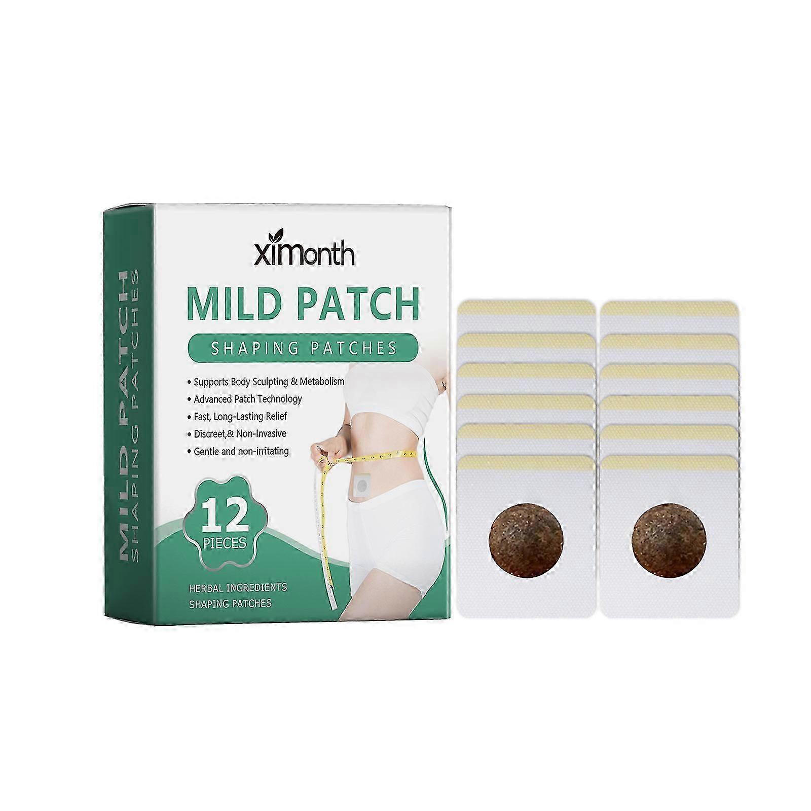 Herbal Belly Button Patch - Natural, Comfortable, 12-Pack for Curvy Figure & Skin Nourishment