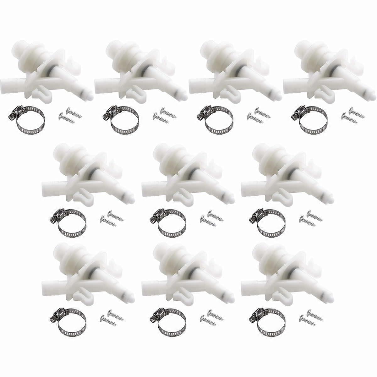 RV Toilet Water Valve Replacement Kit for Sealand 300 310 320 Camper Pedal Flush, 10 Pack