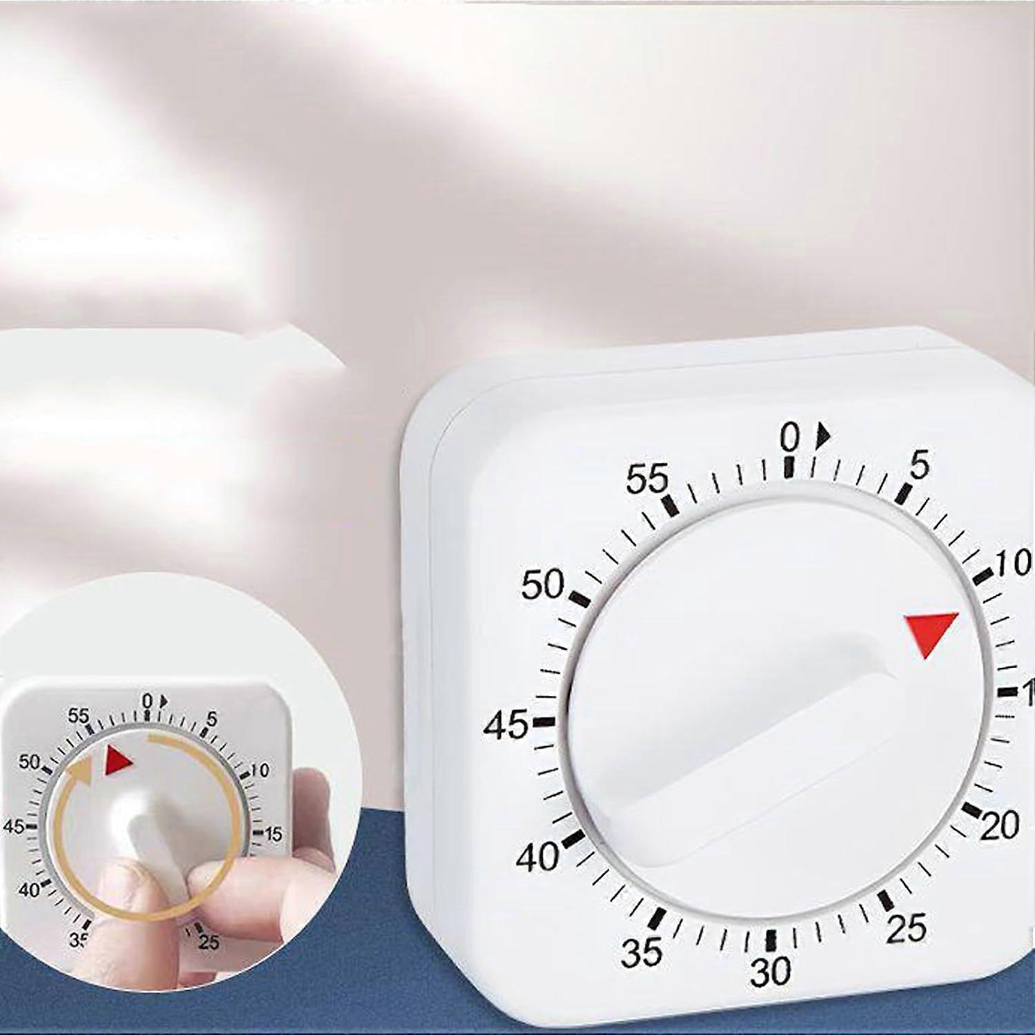 Mechanical kitchen timer, 60-minute kitchen timer, mechanical timer, mechanical alarm clock, 1 piece