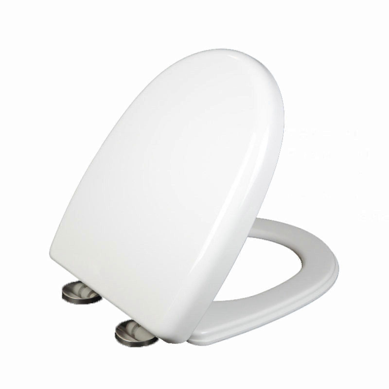D Shape Soft Close Toilet Seat with Quick Release, White