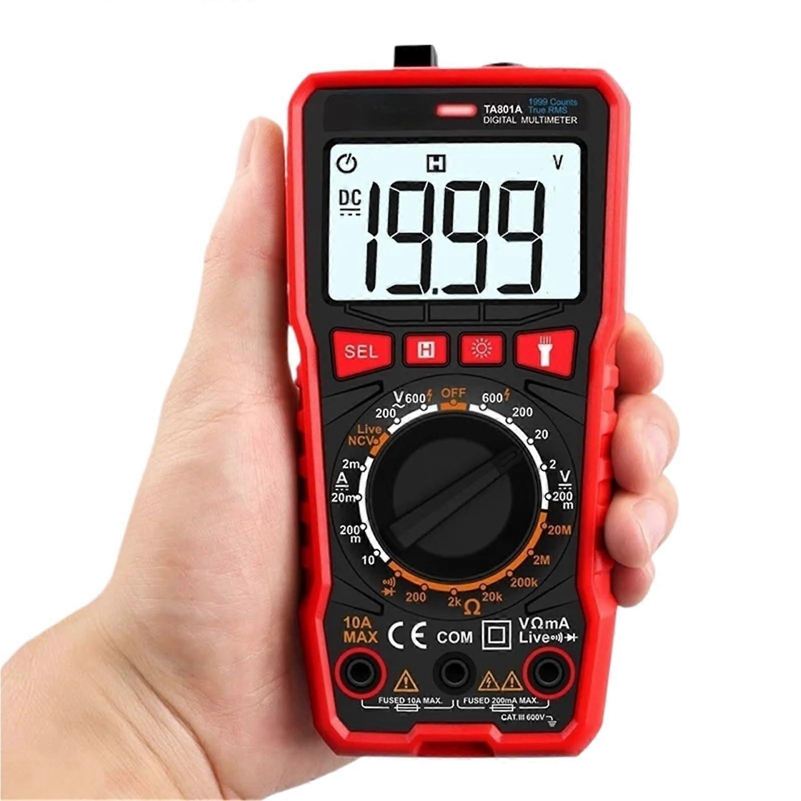 Digital Multimeter  Precision Fully Automatic Compact Electrical Tester TA801A for Home Use