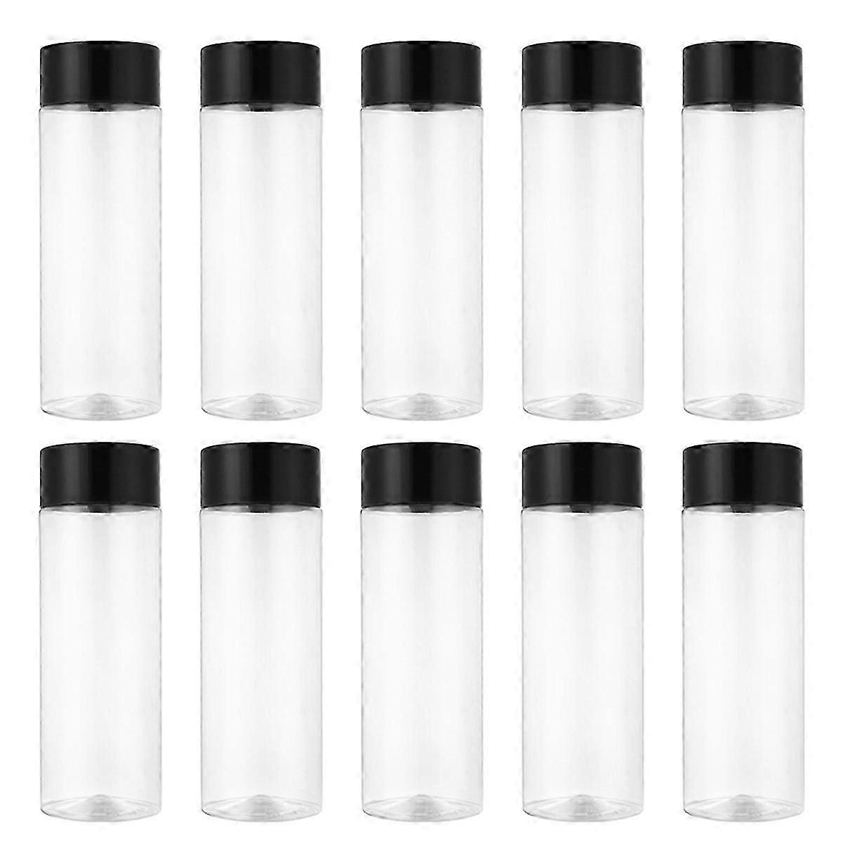 10Pcs 400Ml/13.5Oz Plastic Juice Bottle Transparent Beverage Bottle