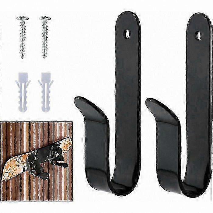 Black Surfboard Wall Mount Rack for Home and Garage Storage Solutions